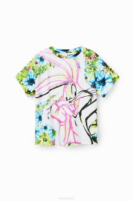 Floral Bugs Bunny T-shirt Desigual Girl 2ZPR1763 Clothing