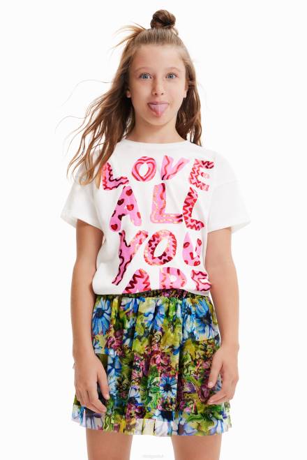 Glossy text T-shirt Desigual Girl 2ZPR1813 Clothing