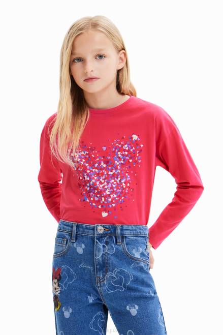 Mickey Mouse heart T-shirt Desigual Girl 2ZPR1716 Clothing
