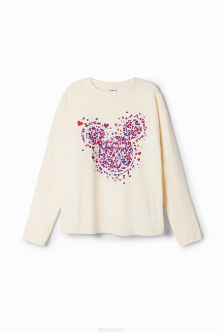 Mickey Mouse heart T-shirt Desigual Girl 2ZPR1773 Clothing