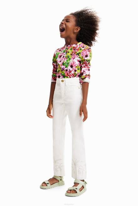 Multicoloured floral T-shirt Desigual Girl 2ZPR1843 Clothing