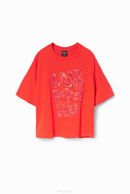 Oversize message T-shirt Desigual Girl 2ZPR1704 Clothing