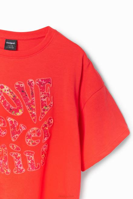 Oversize message T-shirt Desigual Girl 2ZPR1704 Clothing