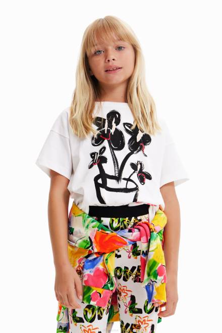 Short-sleeve plant T-shirt Desigual Girl 2ZPR1811 Clothing