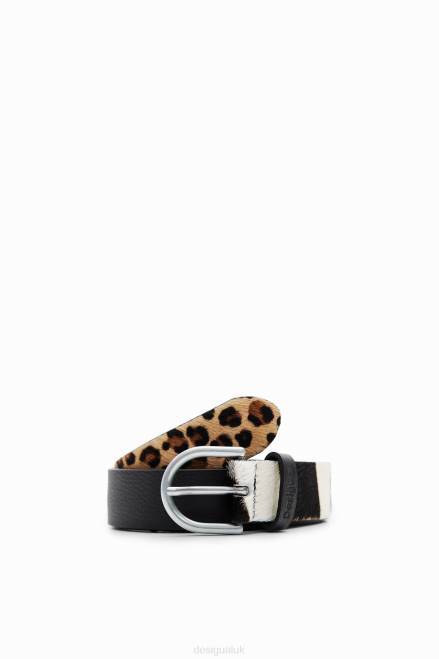 Fur leather belt Desigual Women 2ZPR1455 Accessory