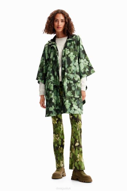 Hooded camo raincoat Desigual Women 2ZPR1424 Accessory