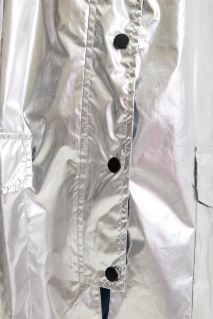 Metallic laminated rain poncho Desigual Women 2ZPR570 Accessory