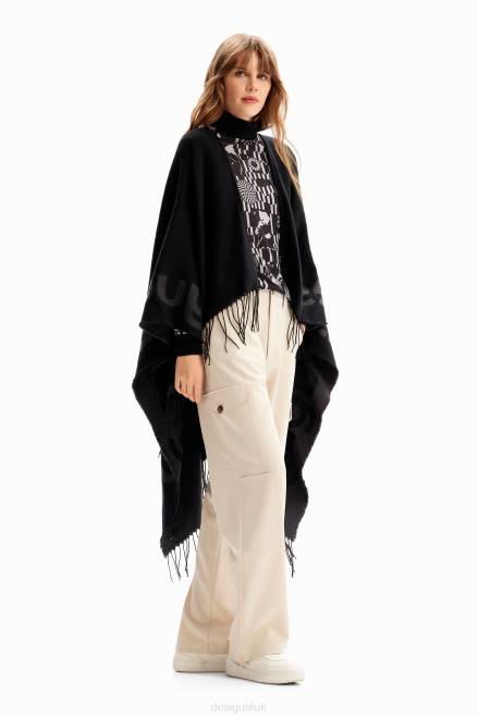 Reversible logo poncho Desigual Women 2ZPR1446 Accessory