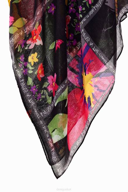 Floral patchwork rectangular foulard Desigual Women 2ZPR1444 Accessory