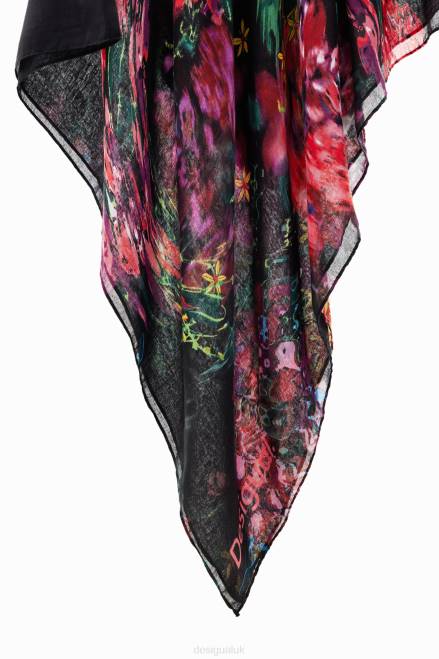 Floral rectangular foulard Desigual Women 2ZPR1427 Accessory