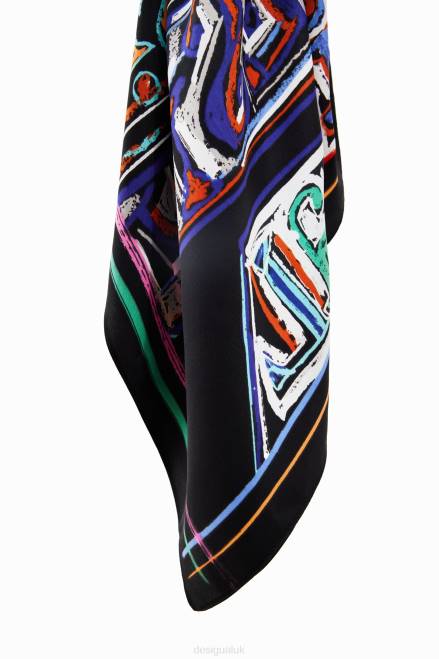 Illustration square scarf Desigual Women 2ZPR658 Accessory