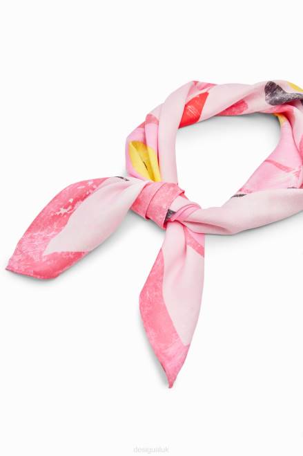 Pink Panther square scarf Desigual Women 2ZPR494 Accessory
