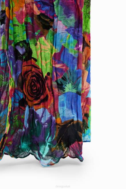Rectangular crinkled floral foulard Desigual Women 2ZPR562 Accessory