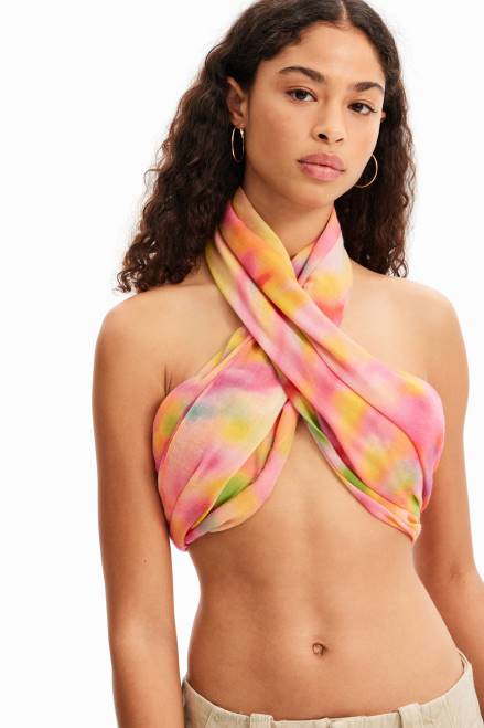 Rectangular foulard with out-of-focus print Desigual Women 2ZPR574 Accessory