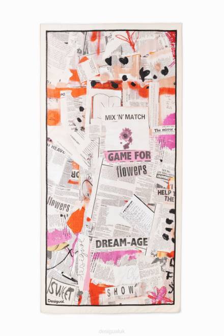 Rectangular newspaper foulard Desigual Women 2ZPR1412 Accessory