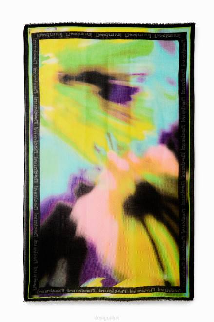 Rectangular pleated tie-dye foulard Desigual Women 2ZPR334 Accessory