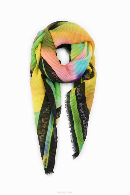 Rectangular pleated tie-dye foulard Desigual Women 2ZPR334 Accessory