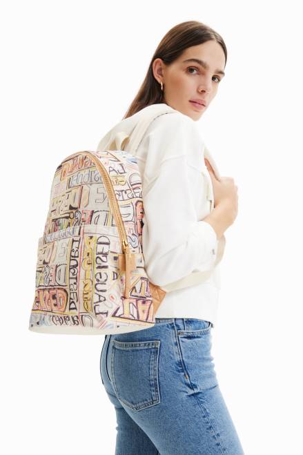 Midsize arty logo backpack Desigual Women 2ZPR572 Accessory