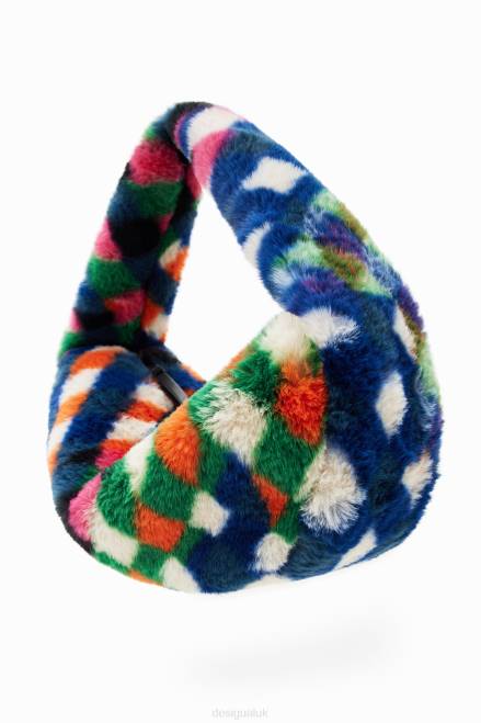 Fur-effect diamond bag Desigual Women 2ZPR1268 Accessory