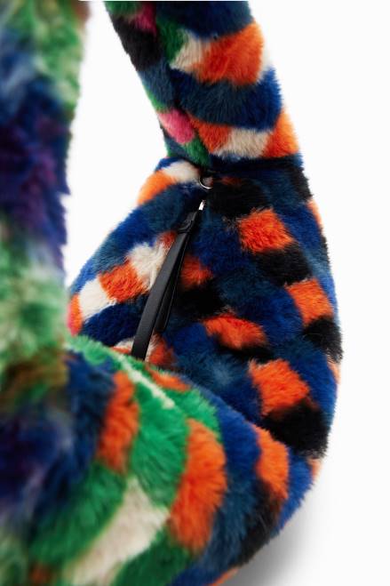 Fur-effect diamond bag Desigual Women 2ZPR1268 Accessory