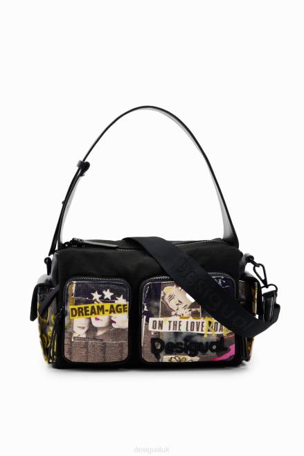 Large canvas newspaper bag Desigual Women 2ZPR1182 Accessory