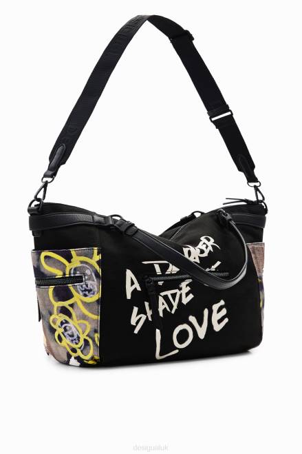 Large canvas newspaper bag Desigual Women 2ZPR1254 Accessory