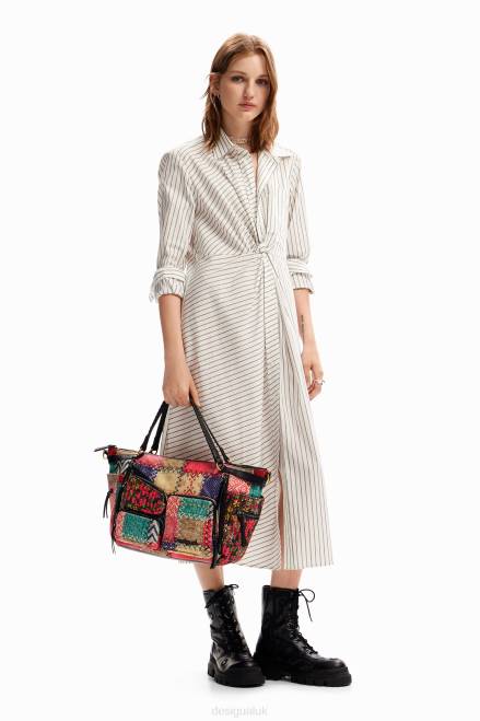 Large canvas patchwork bag Desigual Women 2ZPR1314 Accessory