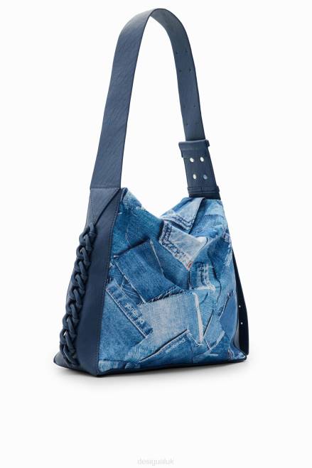 Large denim patchwork bag Desigual Women 2ZPR253 Accessory