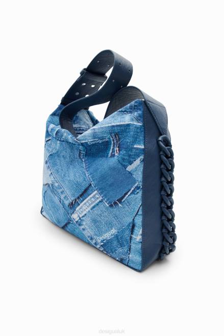Large denim patchwork bag Desigual Women 2ZPR253 Accessory