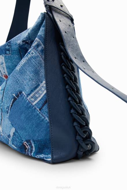 Large denim patchwork bag Desigual Women 2ZPR253 Accessory