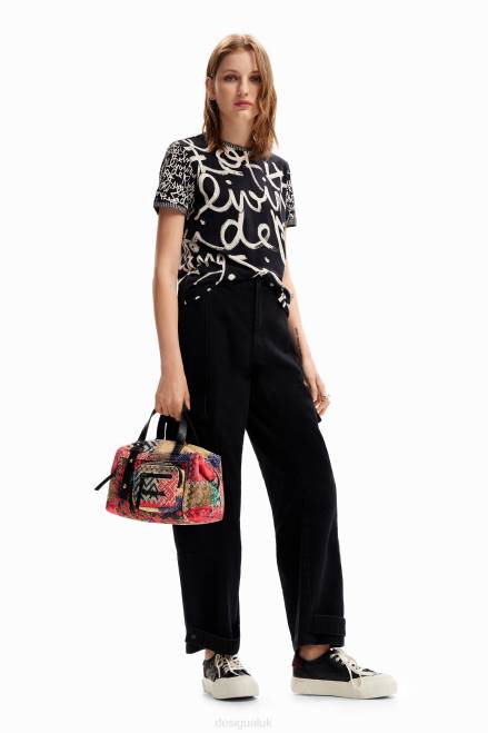 Midsize canvas patchwork bag Desigual Women 2ZPR1267 Accessory