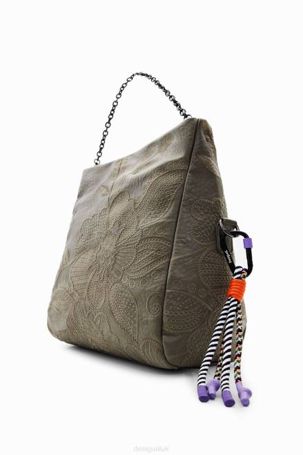 Midsize floral embroidery bag Desigual Women 2ZPR1246 Accessory