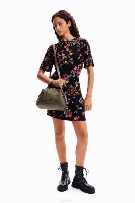 Midsize floral embroidery bag Desigual Women 2ZPR1260 Accessory