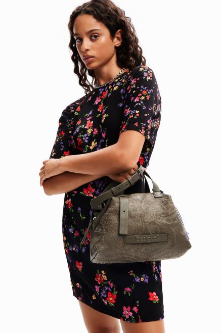 Midsize floral embroidery bag Desigual Women 2ZPR1260 Accessory