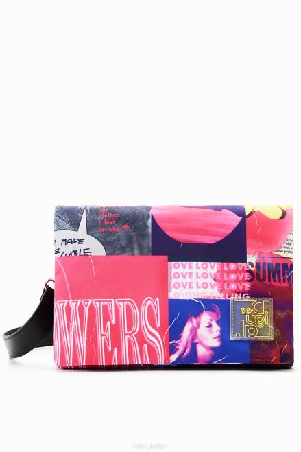 Midsize collage crossbody bag Desigual Women 2ZPR451 Accessory