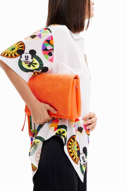 Midsize crossbody bag with embroidered flowers Desigual Women 2ZPR1331 Accessory