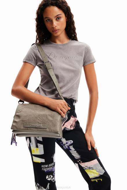 Midsize floral embroidery crossbody bag Desigual Women 2ZPR1199 Accessory