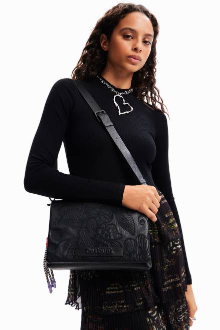 Midsize floral embroidery crossbody bag Desigual Women 2ZPR1304 Accessory