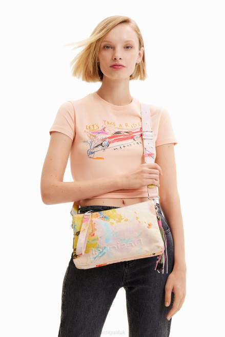 Midsize painting crossbody bag Desigual Women 2ZPR643 Accessory