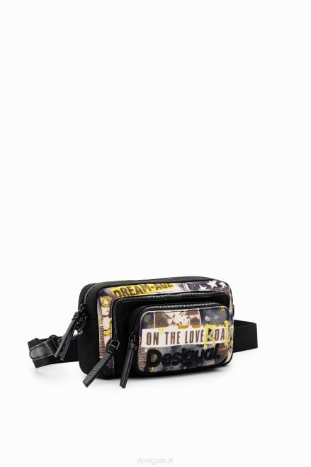 Small canvas newspaper crossbody bag Desigual Women 2ZPR1272 Accessory