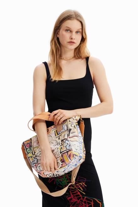 Midsize Disney\'s Mickey Mouse tote bag Desigual Women 2ZPR365 Accessory