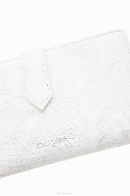 Midsize wallet with embroidered flowers Desigual Women 2ZPR1205 Accessory