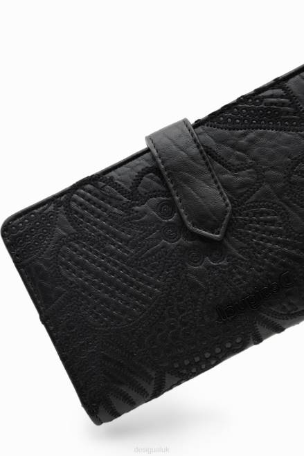 Midsize wallet with embroidered flowers Desigual Women 2ZPR1240 Accessory
