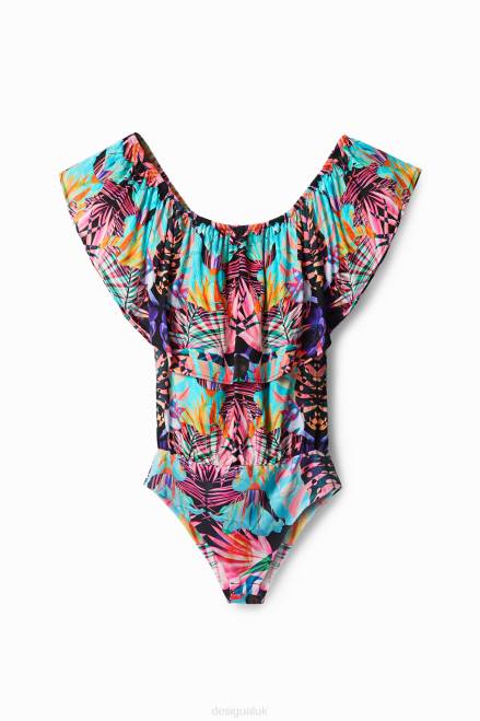 Boat neck geometric bodysuit Desigual Women 2ZPR521 Clothing