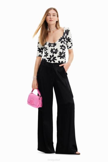 Floral ribbed bodysuit Desigual Women 2ZPR531 Clothing