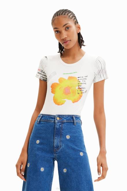 Ribbed print bodysuit Desigual Women 2ZPR524 Clothing