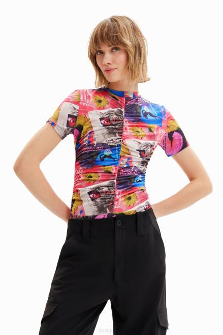 Ruched collage bodysuit Desigual Women 2ZPR741 Clothing