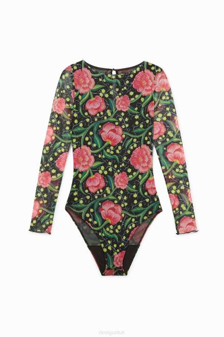 Slim floral bodysuit Desigual Women 2ZPR1088 Clothing