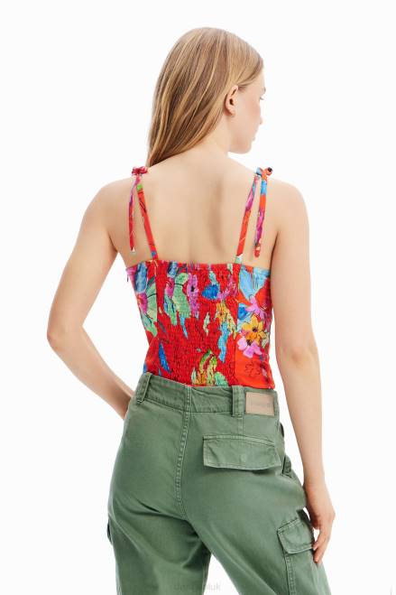 Tropical strappy corset bodysuit Desigual Women 2ZPR514 Clothing