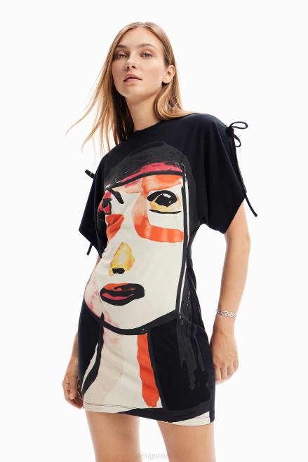 Arty face mini dress Desigual Women 2ZPR56 Clothing